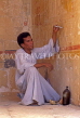 EGYPT, Luxor, Deir-al-Bahri, restoration worket at Queen Hatshepsut Temple, EGY108JPL