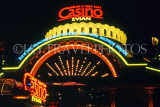 FRANCE, Haute Savoie, Rhone Alps, EVIAN, Evian Casino illuminated, FRA1115JPL