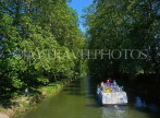 FRANCE, Languedoc-Roussillon, CANAL DU MIDE and pleasure boat, FRA451JPL