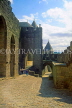FRANCE, Languedoc-Roussillon, CARCASSONNE, medieval walls of fortress, FRA961JPL