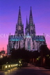 GERMANY, Cologne, Cologne Cathedral (Dom), dusk view, GER974JPL