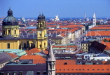 GERMANY, Munich, city view and Theatinerkirche (left), GER757JPL