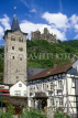 GERMANY, Rhine River and Valley, St Goarshausen, town and Castle Katz, GER905JPL