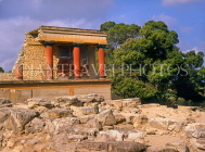 Greek Islands, CRETE, Iraklion, PALACE OF KNOSSOS, north west ruins, GIS1111JPL