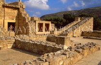 Greek Islands, CRETE, Iraklion, PALACE OF KNOSSOS, north west ruins, GIS1270JPL