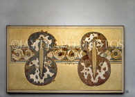 Greek Islands, CRETE, Iraklion Archaeologocal Museum, frescoes from the Palace of Knossos, GIS1253JPL