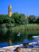 Greek Islands, KEPHALONIA, island scenery and church clock tower, GIS511JPL