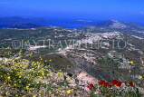Greek Islands, SANTORINI, valley and coastal view, cultivated land, GIS646JPL