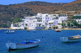 Greek Islands, SIPHNOS, Pharos, village and seascape with fishing boats, GIS725JPL