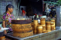 HONG KONG, Cheung Chau Island, Dim Sum stall, HK518JPL