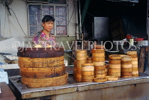 HONG KONG, Cheung Chau Island, Dim Sum stall, HK519JPL