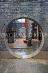 HONG KONG, Cheung Chau island, Pak Tai Temple, interior, round doorways, HK1499JPL