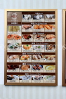 HONG KONG, Hong Kong Island, Central, Dim Sum menu displayed outside cafe, HK2167JPL