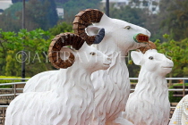 HONG KONG, Hong Kong Island, Repulse Bay, Kwun Yam shrine, celestial rams statue, HK2336JPL