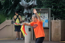 HONG KONG, Kowloon, Kowloon Park, man practicing Tai Chi, HK1690JPL