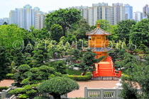 HONG KONG, Kowloon, Nan Lian Garden, Pavilion of Absolute Perfection & Zi-Wu Bridge, HK1021JPL