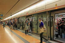 HONG KONG, MTR station interior, train at platform, HK1271JPL