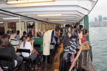 HONG KONG, Victoria Harbour, Star Ferry, interior and passengers, HK1779JPL