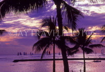 Hawaiian Islands, OAHU, Waikiki, dusk view, HAW122JPL