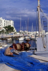 IBIZA, San Antonio Bay, fisherman mending nets, SPN1264JPL