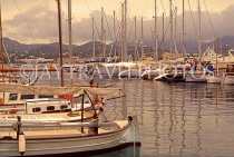 IBIZA, San Antonio Bay, marina, moored boats, evening light, SPN1386JPL