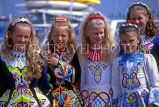 IRELAND, County Kerry, Tralee, children dressed for St Patricks Day, IRE466JPL