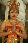 Indonesia, BALI, performer giving thanks at a Barong and Kris dance, BAL1260JPL