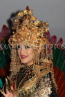 Indonesia, SUMATRA, cultural dancer in elaborate costume, headgear, INDS1284JPL
