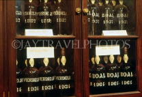 MADEIRA, Funchal Wine Lodge, display of Madeira wine (sherry), MAD192JPL