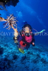 MALDIVE ISLANDS, Coral reef and diver, MAL20JPL