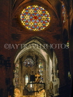 MALLORCA, Palma, La Seu Cathedral, interior and stained glass window, SPN1257JPL