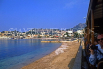 MALLORCA, Puerto Soller, beach, view from narrow guage train, MAL34JPL