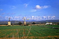MALLORCA, countryside, farmed land and wildmills, SPN1242JPL