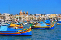 MALTA, Marsaxlokk, fishing village and boats (Luzzus), MLT1044JPL