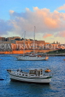MALTA, Sliema, seafront view at sunset, MLT899JPL