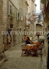 MONTENERGO, Budva, old town street, outdoor cafe scene, MON44JPL