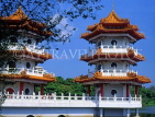 SINGAPORE, Jurong Chinese Gardens, Cloud Wrapped Pavilion & Moon Receiving Tower, SIN594JPL