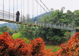 SRI LANKA, Kandy, Peradeniya Botanical Gardens, Suspension Bridge, SLK4912JPL