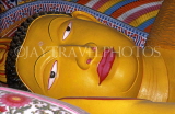 SRI LANKA, Kandy area, Asgiriya Monastery, reclining Buddha figure (head), SLK153JPL