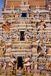 SRI LANKA, Matale, Arulmigu Sri Muthumariamman Hindu temple, decorative facade above entrance, SLK1980JPL