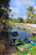 SRI LANKA, Negombo, Dutch Canal, and fishing boats, SLK6058JPL