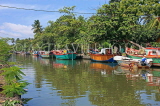 SRI LANKA, Negombo, Dutch Canal and fishing boats, SLK2429JPL