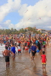 SRI LANKA, Negombo, Negombo Beach Park, Sunday evening crowds enjoying the sea, SLK6250JPL
