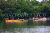 SRI LANKA, Negombo, catamaran boats in lagoon, SLK2644JPL