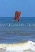 SRI LANKA, Negombo, catamaran with sail (traditional fishing boat) at sea, SLK5952JPL