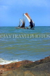 SRI LANKA, Negombo, catamarans with sail (traditional fishing boat) at sea, SLK5966JPL