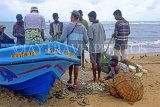 SRI LANKA, Negombo, fishermen sorting out catch from nets, SLK1739JPL