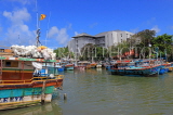 SRI LANKA, Negombo, fishing boats in Negombo Lagoon, SLK6094JPL
