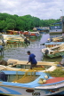 SRI LANKA, Negombo, fishing boats in lagoon, SLK2100JPL