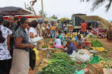SRI LANKA, Negombo, market, fruit and vegetable market, vendors and shopper, SLK2688JPL